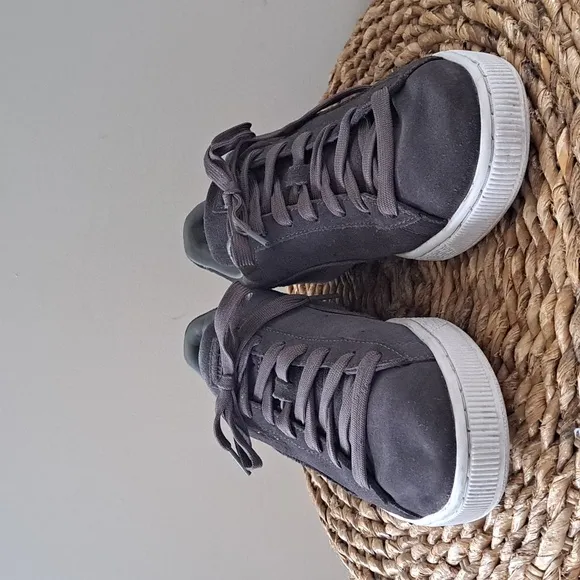 Puma Mens Classic Gray Suede Casual Sneakers‎ Size 11