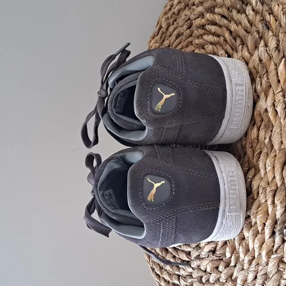 Puma Mens Classic Gray Suede Casual Sneakers‎ Size 11