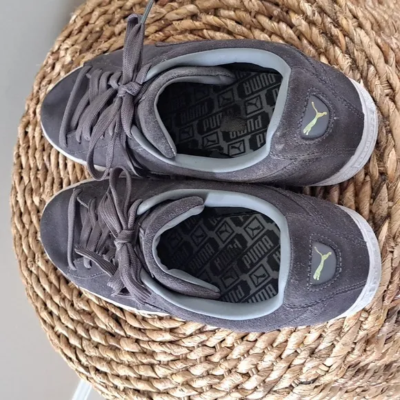 Puma Mens Classic Gray Suede Casual Sneakers‎ Size 11
