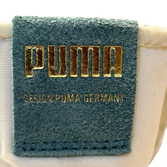 Puma Ralph Sampson High Top Retro Y2K White Teal Leather Sneakers Mens Size 8