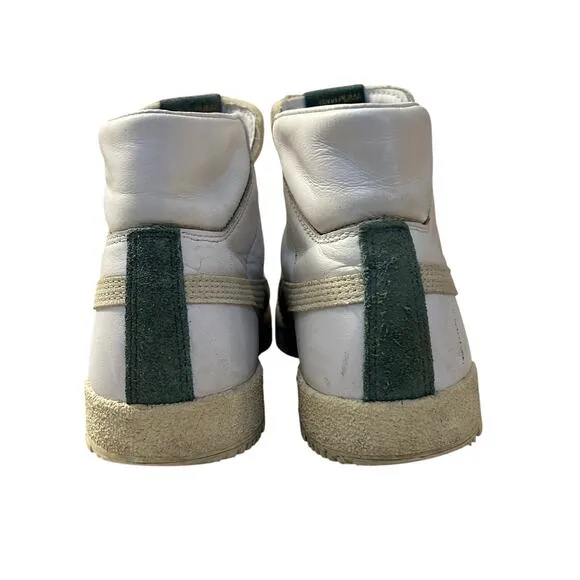 Puma Ralph Sampson High Top Retro Y2K White Teal Leather Sneakers Mens Size 8