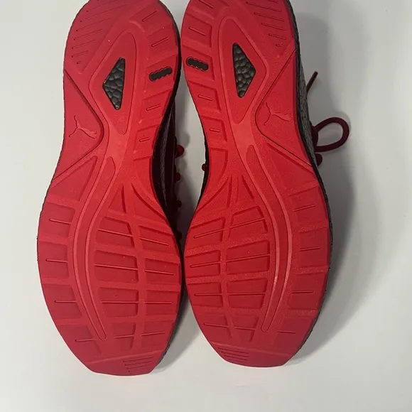 PUMA Red Athletic Sneakers pre owned good condition size 8