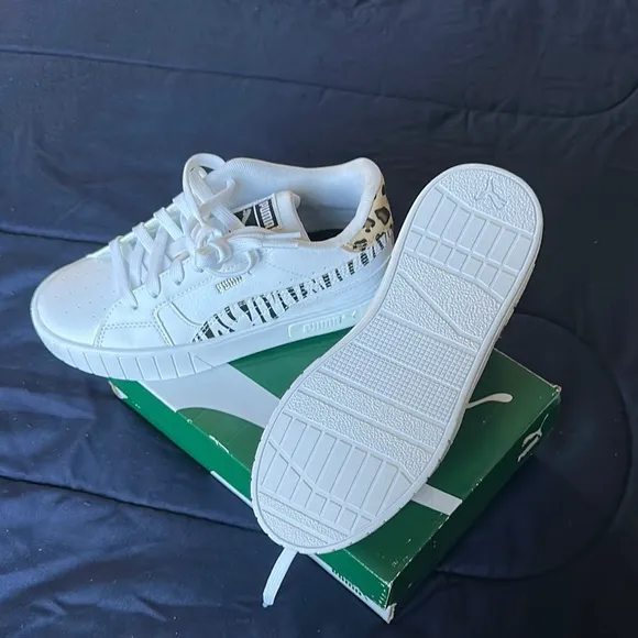 Puma White Sneakers with Animal Print