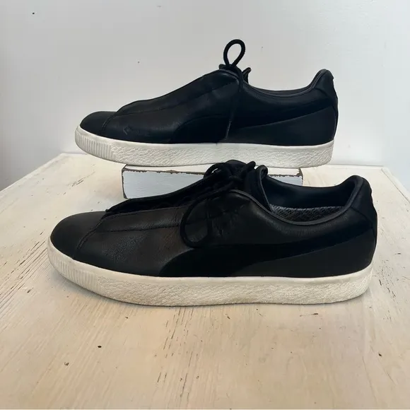 Puma X Nanamica Clyde Gt Lace Up Mens Black &amp; White Sneakers Casual Shoe Size 11