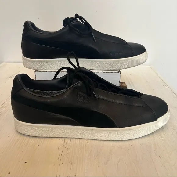Puma X Nanamica Clyde Gt Lace Up Mens Black &amp; White Sneakers Casual Shoe Size 11