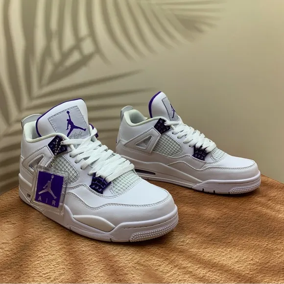 Purple Metallic Jordan Air Jordan 4-man’s Sneakers Size 12