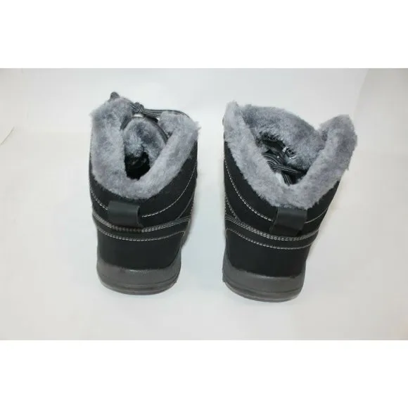 Quatchi Women's Winter Hiking Boots Faux Fur Lining Black Size US 9 / EUR 40