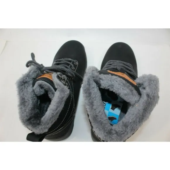 Quatchi Women's Winter Hiking Boots Faux Fur Lining Black Size US 9 / EUR 40
