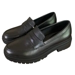 Quince NWOB Italian Leather Lug Sole Loafer Black Sz 7