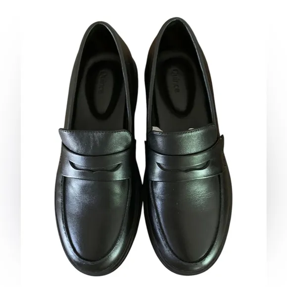 Quince NWOB Italian Leather Lug Sole Loafer Black Sz 7