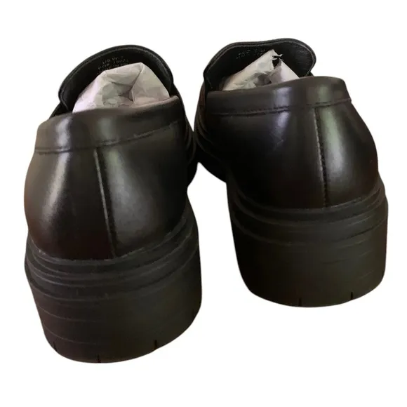 Quince NWOB Italian Leather Lug Sole Loafer Black Sz 7