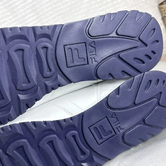 (R8) NEW Fila 1SC60512-125 Men’s Retro Styled Sneakers with White Blue Size 12