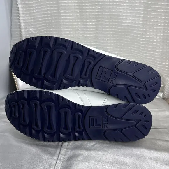 (R8) NEW Fila 1SC60512-125 Men’s Retro Styled Sneakers with White Blue Size 12