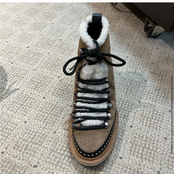 Rag &amp; Bone Compass Suede Leather &amp; Shearling Boots.