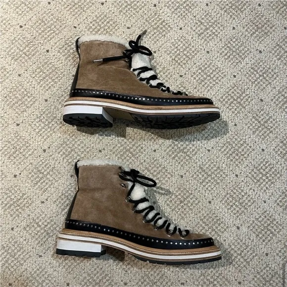 Rag &amp; Bone Compass Suede Leather &amp; Shearling Boots.