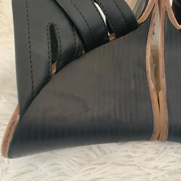 Rag &amp; Bone Shaw Mule Wedge cut out open-toes  Made in Italy size 40, US 8.5-9