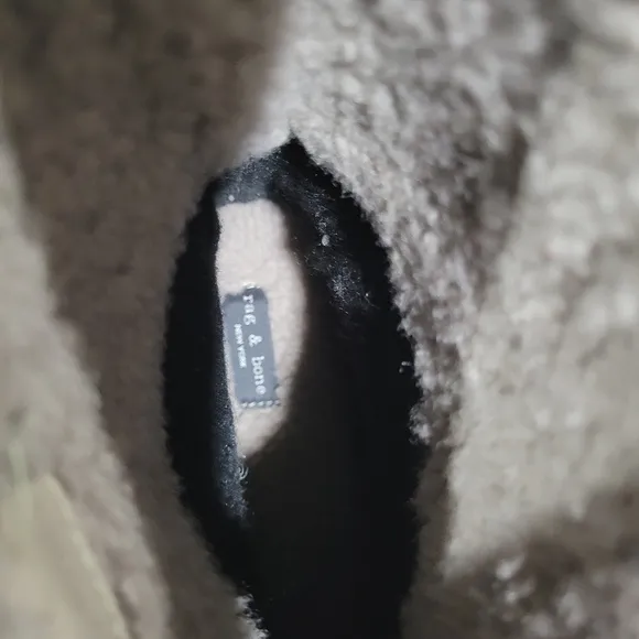 rag &amp; bone Suede Rubber-Foot Shearling-Lined Winter Boots | New | $495 | Sz EU39