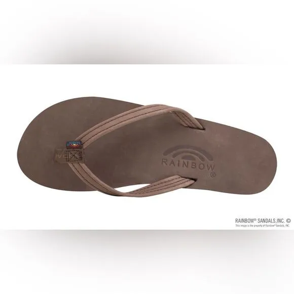Rainbow Sandals Sing Layer Leather Narrow Strap  Expresso (8.5-9.5) NWT IN PKG