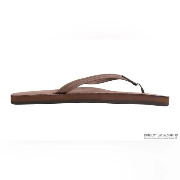 Rainbow Sandals Sing Layer Leather Narrow Strap  Expresso (8.5-9.5) NWT IN PKG