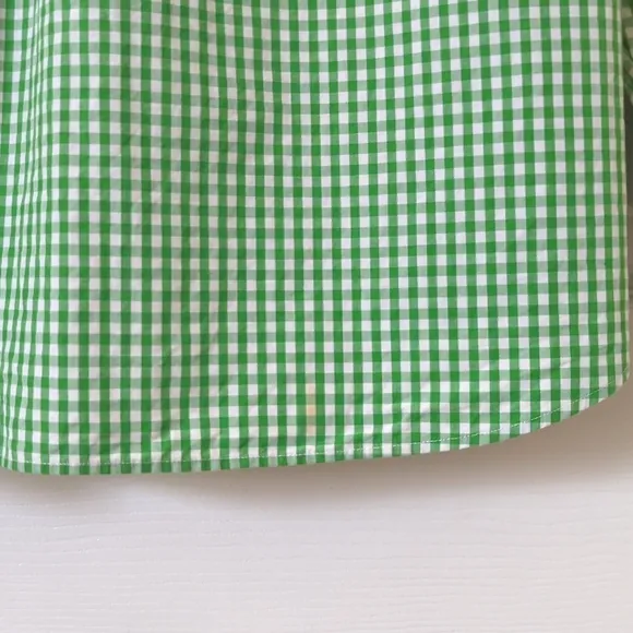 Ralph Lauren 90's Vintage Gingham Plaid Long Sleeve Button Down Shirt Green XL