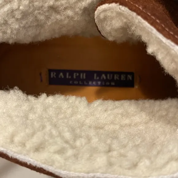 Ralph Lauren Collection Brown Franny Suede Bootie Shoes Size 7.5