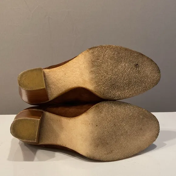 Ralph Lauren Collection Brown Franny Suede Bootie Shoes Size 7.5
