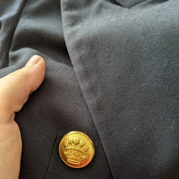 Ralph Lauren Navy Wool Blazer - Size 10 Vintage