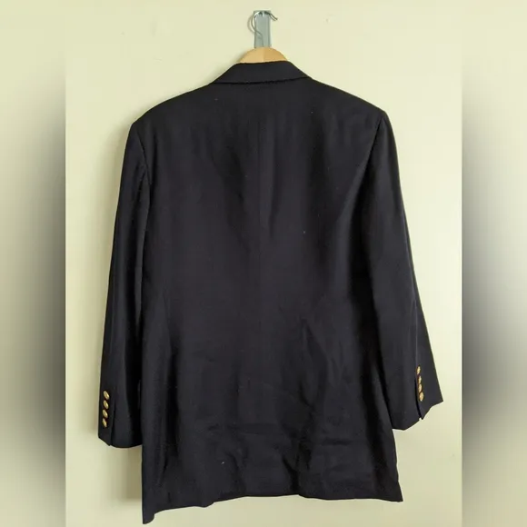 Ralph Lauren Navy Wool Blazer - Size 10 Vintage
