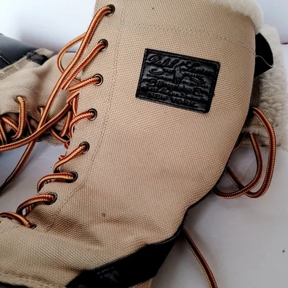 Ralph Lauren Shearling lave up Boots​​​​​​​​​​​​​