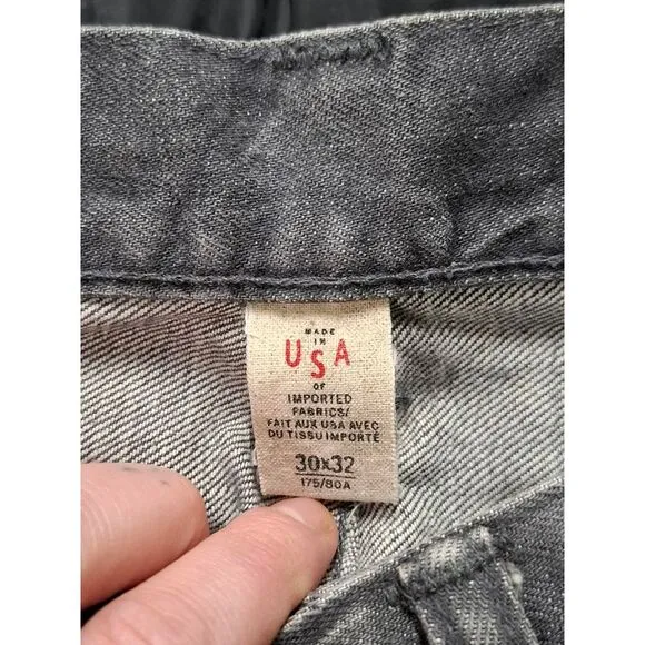 Ralph Lauren Straight Jeans in Grey Cotton Denim