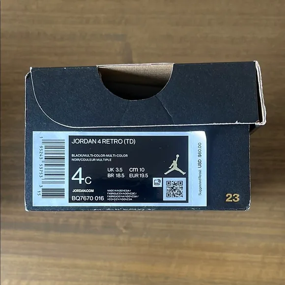 RARE, Collectable- Jordan 4 Retro TD baby sneakers