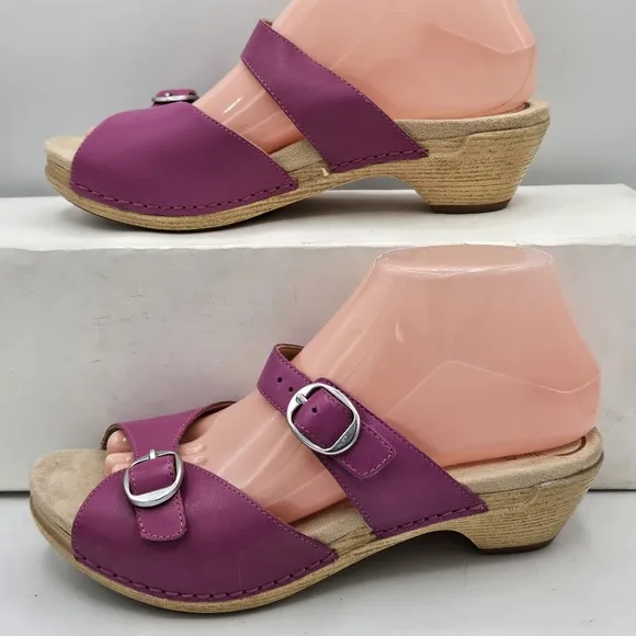 Rare Dansko Lottie Dress Sandals size 38 US size 7.5 / 8 w/ 1.5&quot; heel