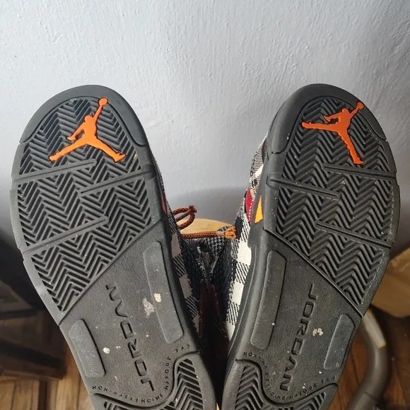 RARE Kids Air Jordan 5 Retro Plaid Patchwork 2 Youth High Top Sneakers