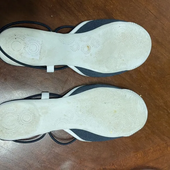 RARE Lacoste lunata Summer Sandals 6.5 Izod flats