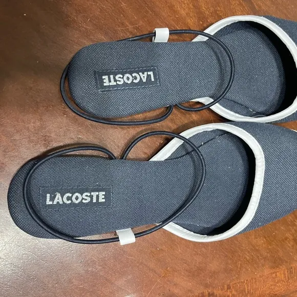 RARE Lacoste lunata Summer Sandals 6.5 Izod flats