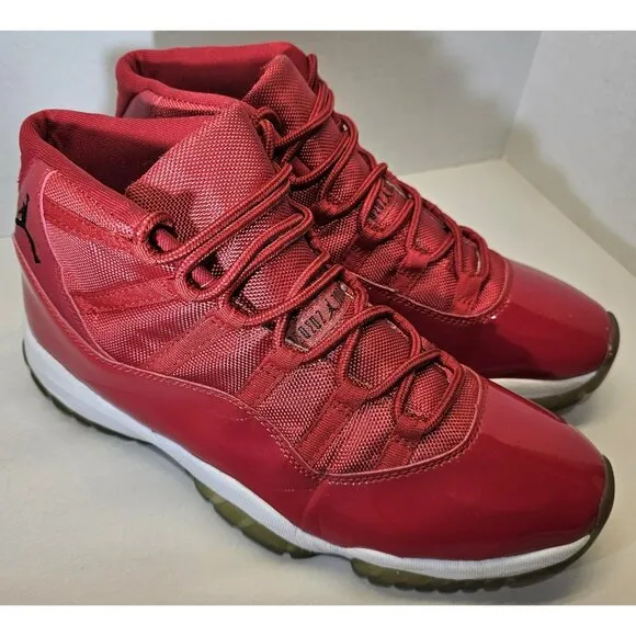 RARE Nike Air Jordan Retro 11 Men's Hot Red Sneakers Size 11