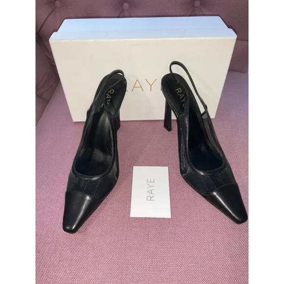 RAYE Vaneau Slingback in Black 9 with box Womens High Heels