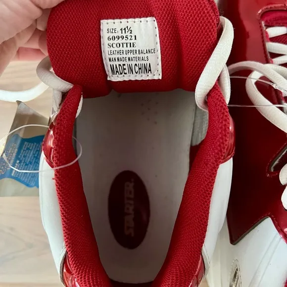 Red and White Athletic Sneakers