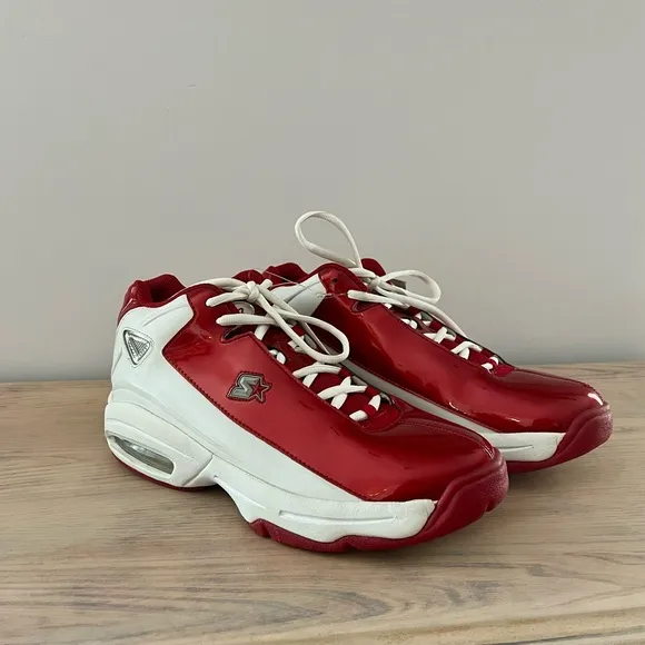 Red and White Athletic Sneakers