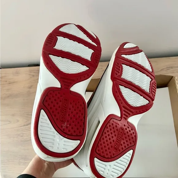 Red and White Athletic Sneakers