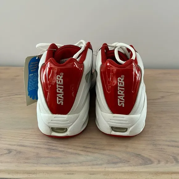 Red and White Athletic Sneakers