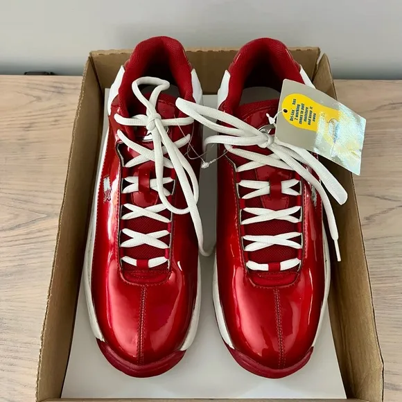 Red and White Athletic Sneakers