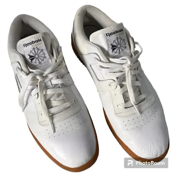 Reebok Classic Men's white casual sneakers  size US 13