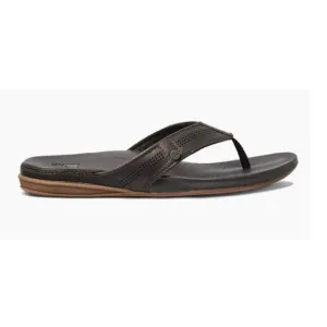 Reef Men's Cushion Lux Flip Flops Brown Size 8 Leather Slip On Sandals Thongs