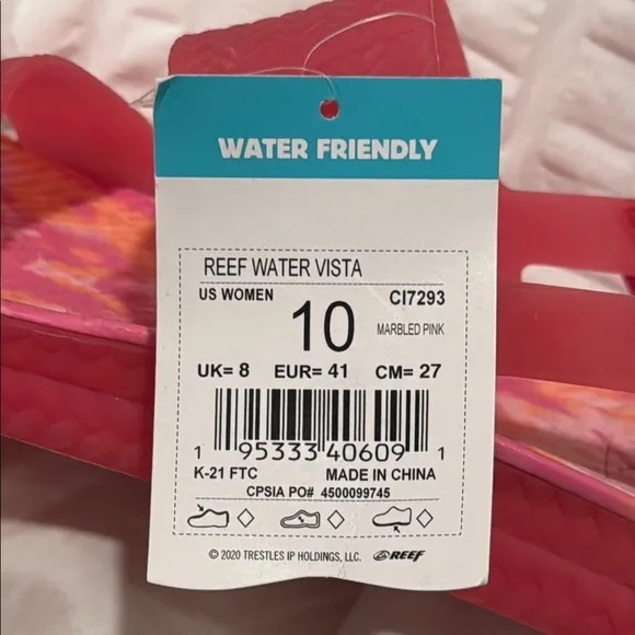 Reef Women's Reef Water Vista Pink Sandals, new!