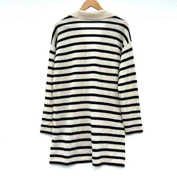 Reformation Doreen Cashmere Polo Long Sleeve Sweater Dress Short Medium Striped