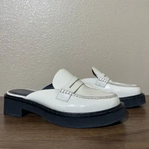 Reformation Women's White Slip-On Loafers