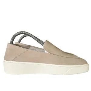 REISS Acer Nubuck Shoes Men Size 8 Slip-on Mushroom Loafers EU39