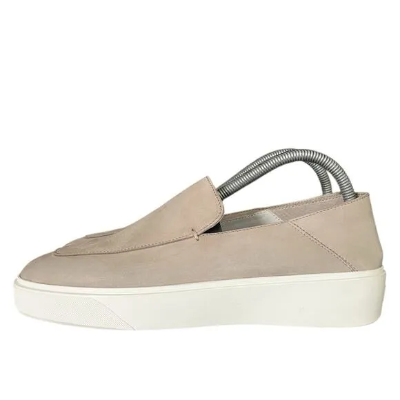REISS Acer Nubuck Shoes Men Size 8 Slip-on Mushroom Loafers EU39