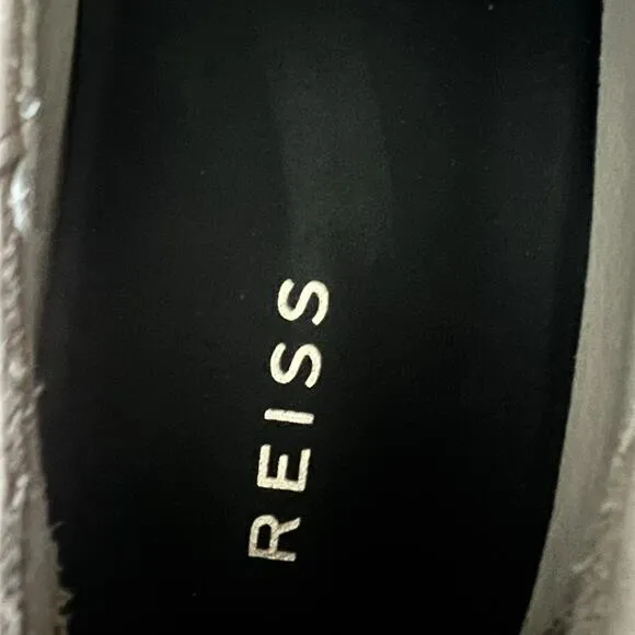 REISS Acer Nubuck Shoes Men Size 8 Slip-on Mushroom Loafers EU39